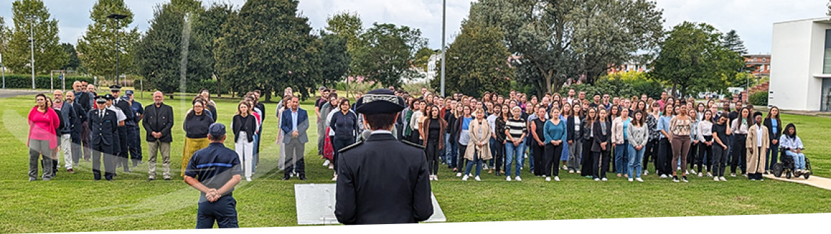 Accueil institutionnel de la 29e promotion de conseillers pénitentiaires d’insertion et de probation (CPIP), de la 4e promotion de CPIP-EST, de la 2e promotion de CPIP-FA, et de la 4e classe prépa’talents.