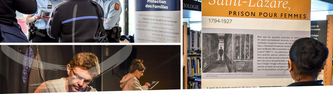 Photos des actions menées à l'ÉNAP sur la thématique des droits des femmes