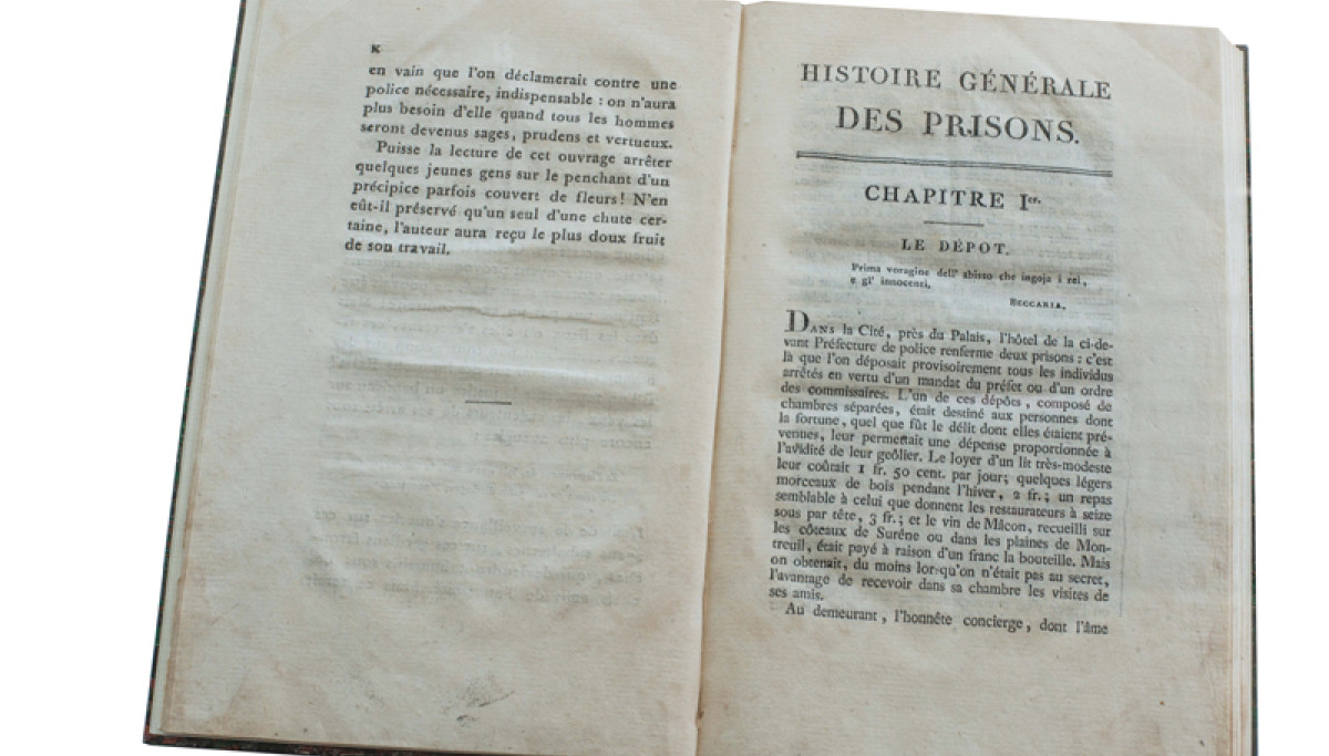Enap, les Pépites du CRHCP. ANONYME (Giraud Pierre-François-F.-J.). Histoire générale des Prisons sous le règne de Buonaparte avec des anecdotes curieuses & intéressantes sur la Conciergerie, Vincennes, Bicêtre, …à Paris, Alexis Eymery Libraire, 1814