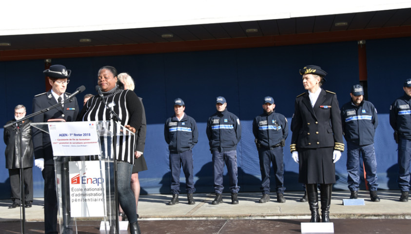 Cérémonie de fin de formation de la 194ème promotion de surveillants, Promotion Clarissa Jean-Philippe. Discours de la maman de Clarissa Jean-Philippe
