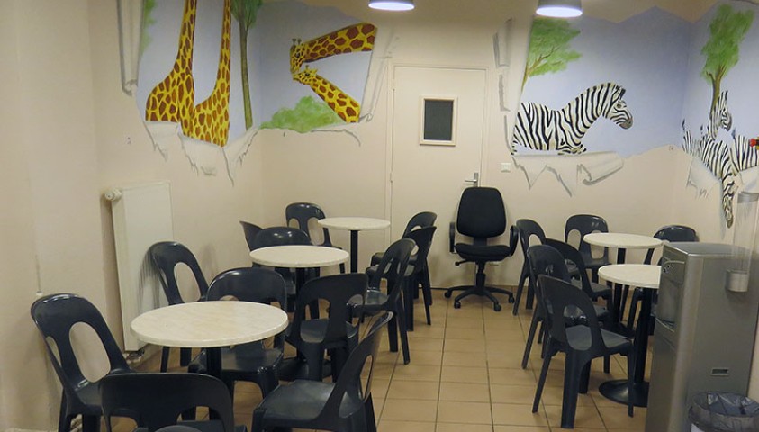 CRHCP. La maison d'arrêt de Compiègne avant sa fermeture en 2016. Le parloir famille