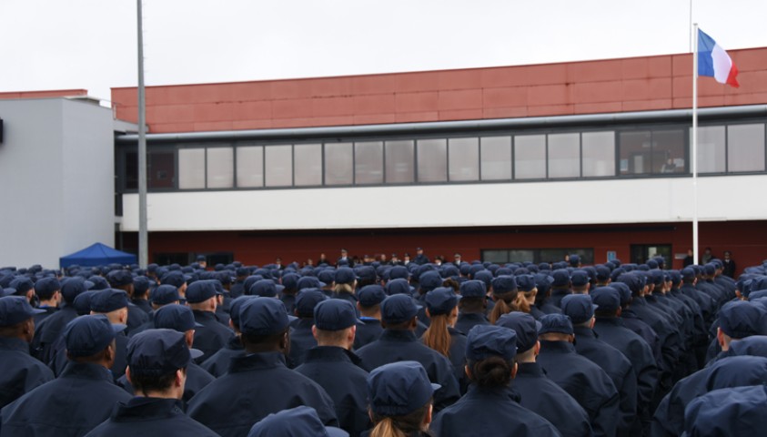 Entrée en formation de la 195ème promotion de surveillants. Accueil institutionnel.