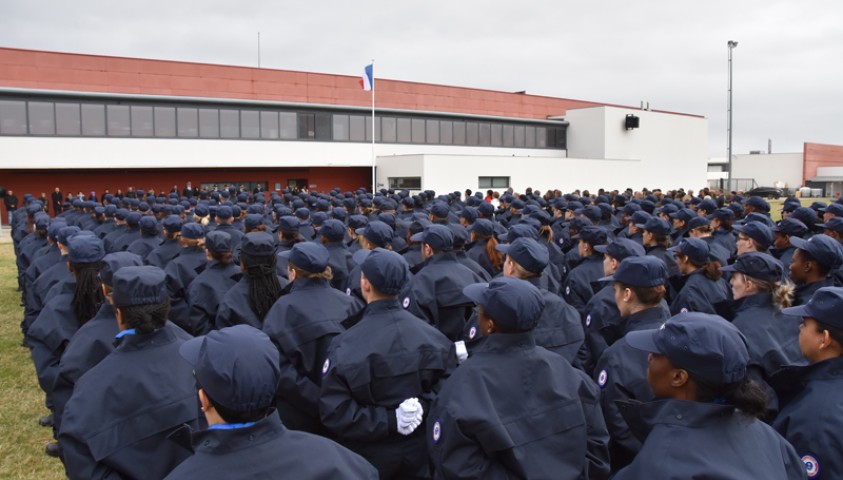 Enap, janvier 2018. Accueil Entrée en formation de la 196ème promotion de surveillants