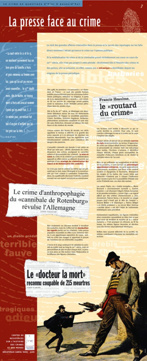 Enap - Expo : le crime en questions, d'hier à aujourd'hui. La représentation du fait criminel dans la presse